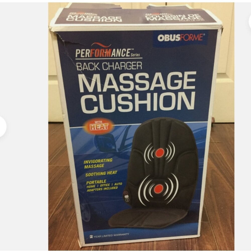 ObusForme Massage and Heat Home Office Auto Seat Cushion